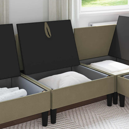 Divano Medio con Storage Cachi Velluto | homemem39