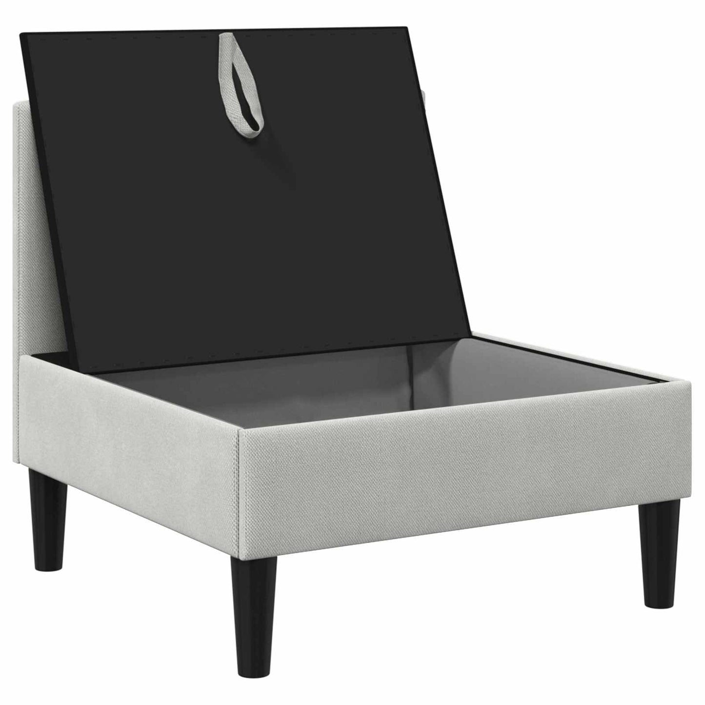 Divano Medio con Storage Grigio chiaro Velluto | homemem39