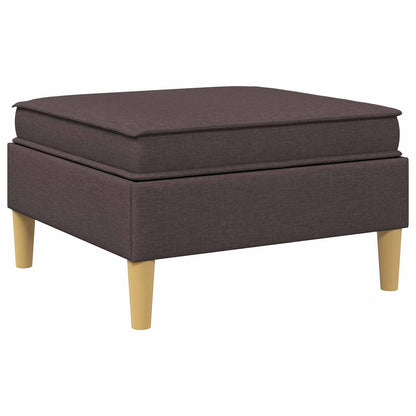 Pouf con Storage Marrone Scuro Tessuto | homemem39