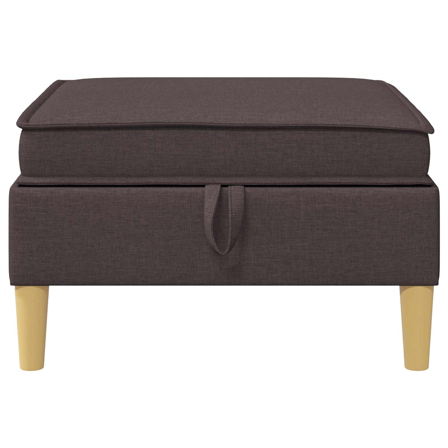 Pouf con Storage Marrone Scuro Tessuto | homemem39
