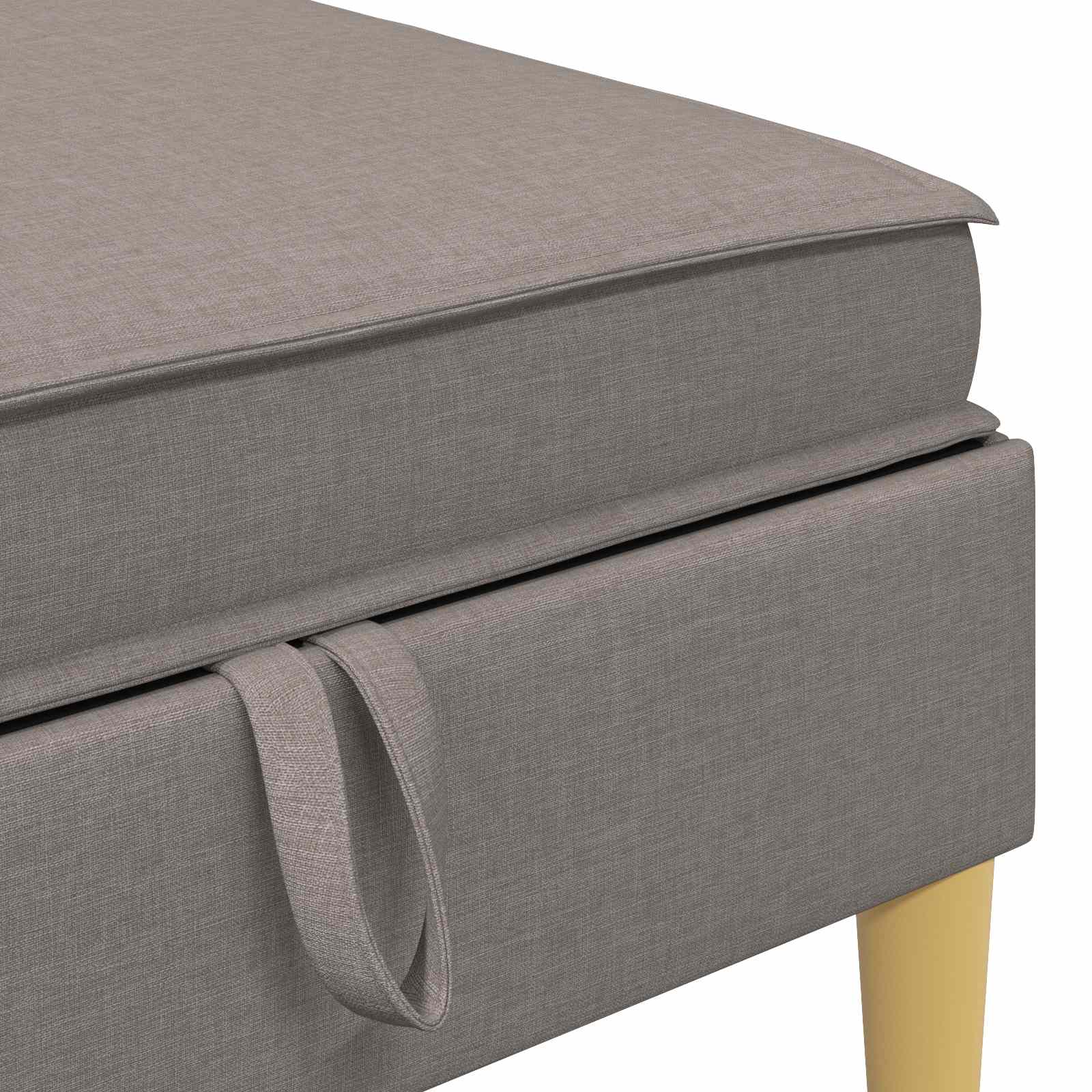 Pouf con Storage Tortora Tessuto | homemem39