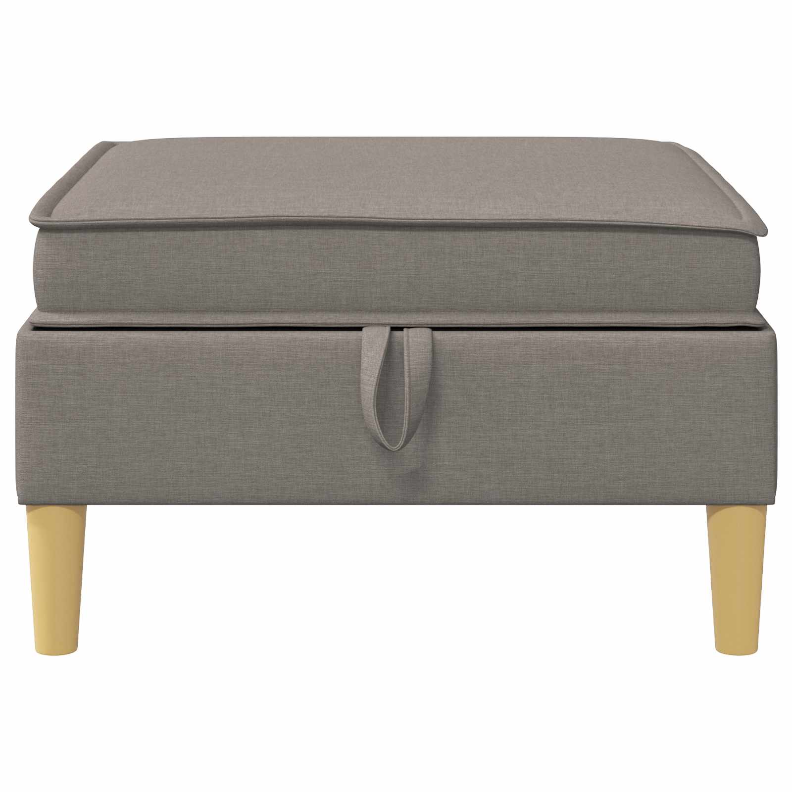 Pouf con Storage Tortora Tessuto | homemem39
