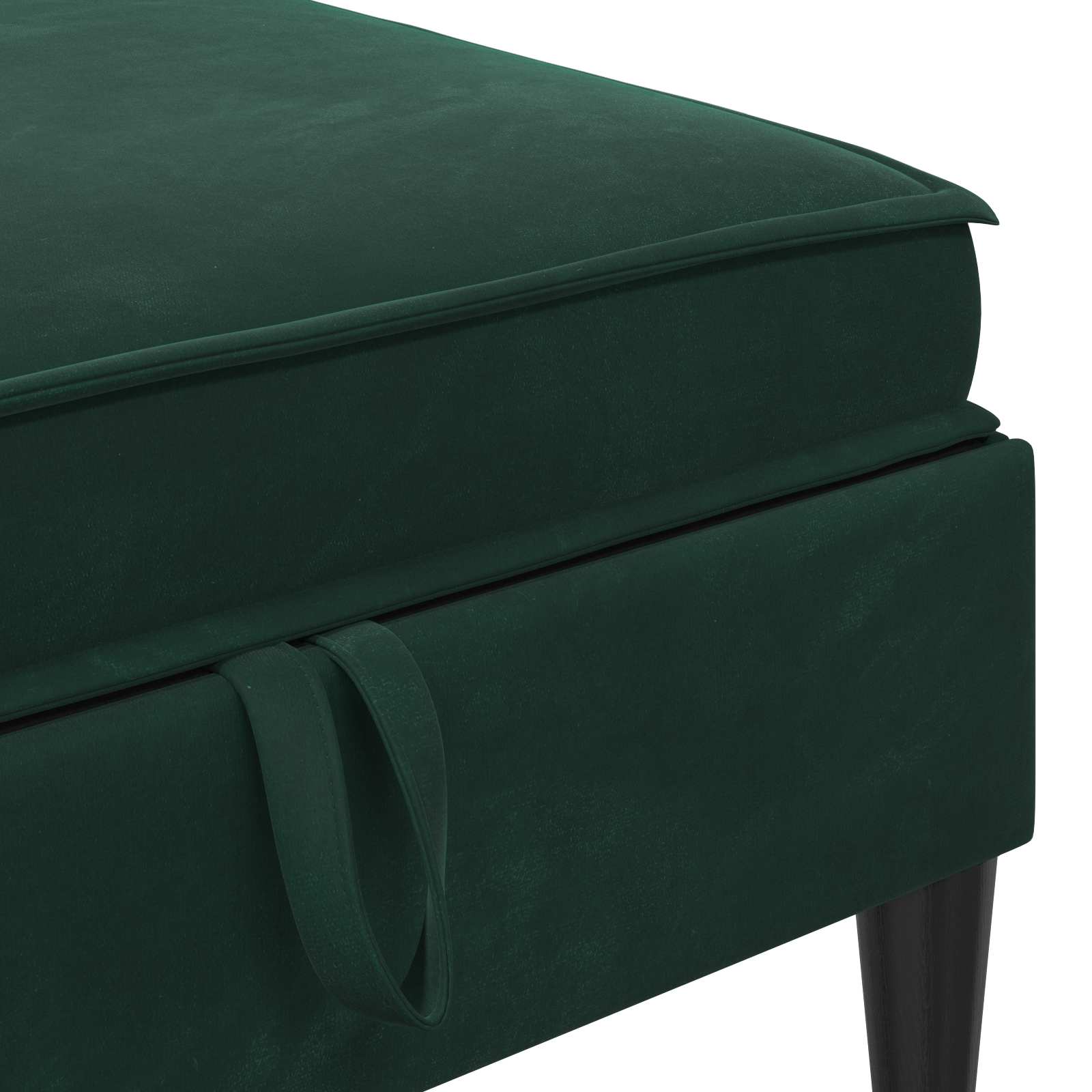 Pouf con Storage Verde Scuro Velluto | homemem39