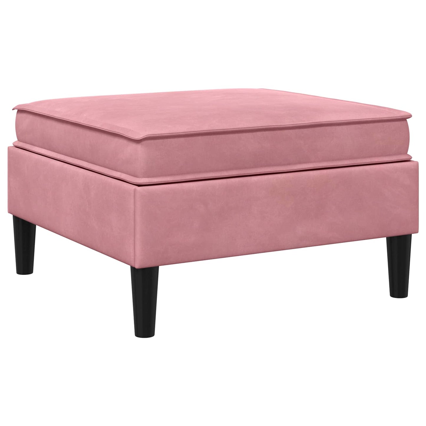 Pouf con Storage Rosa Velluto | homemem39
