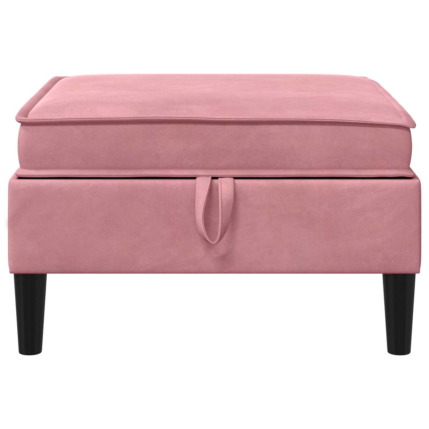 Pouf con Storage Rosa Velluto | homemem39