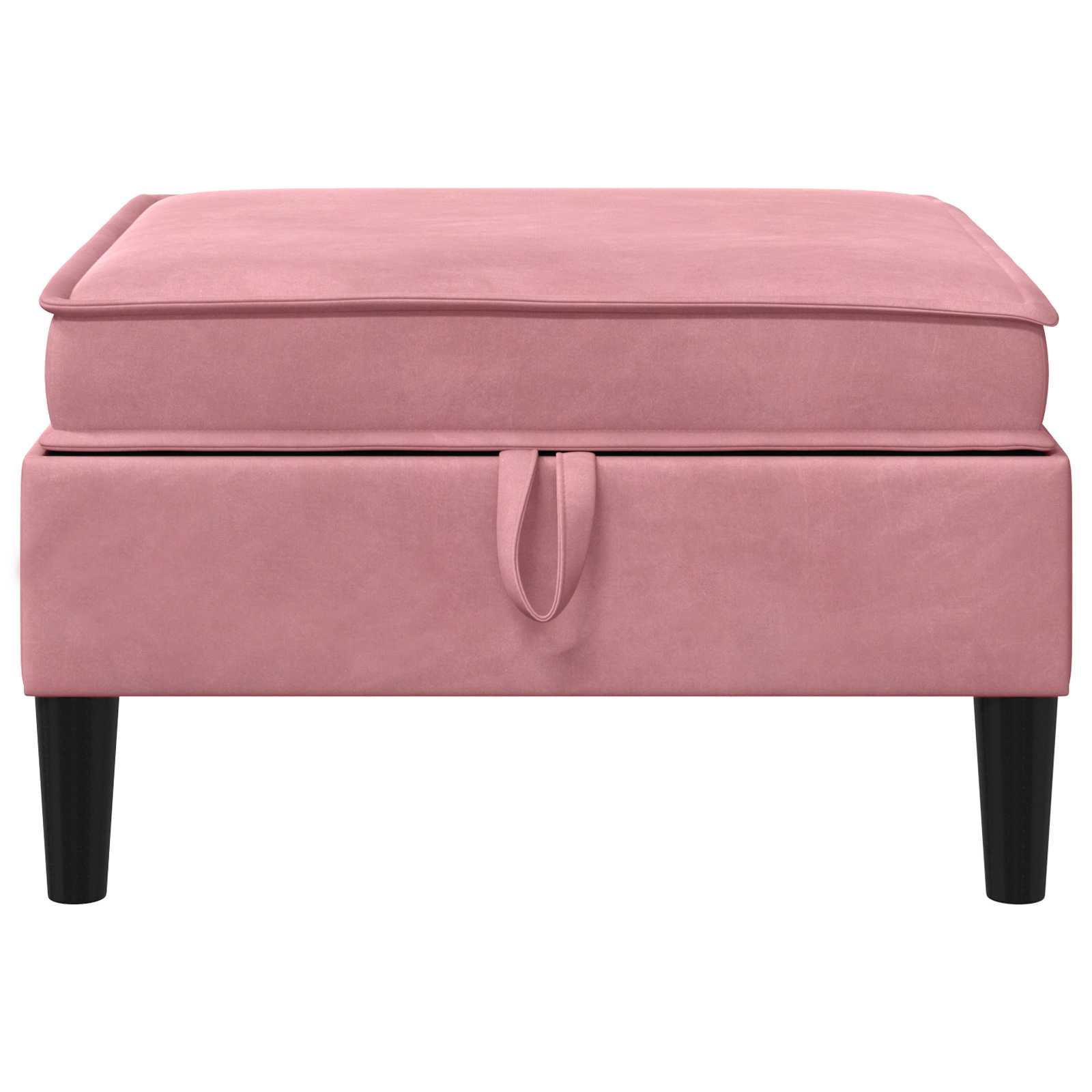 Pouf con Storage Rosa Velluto | homemem39