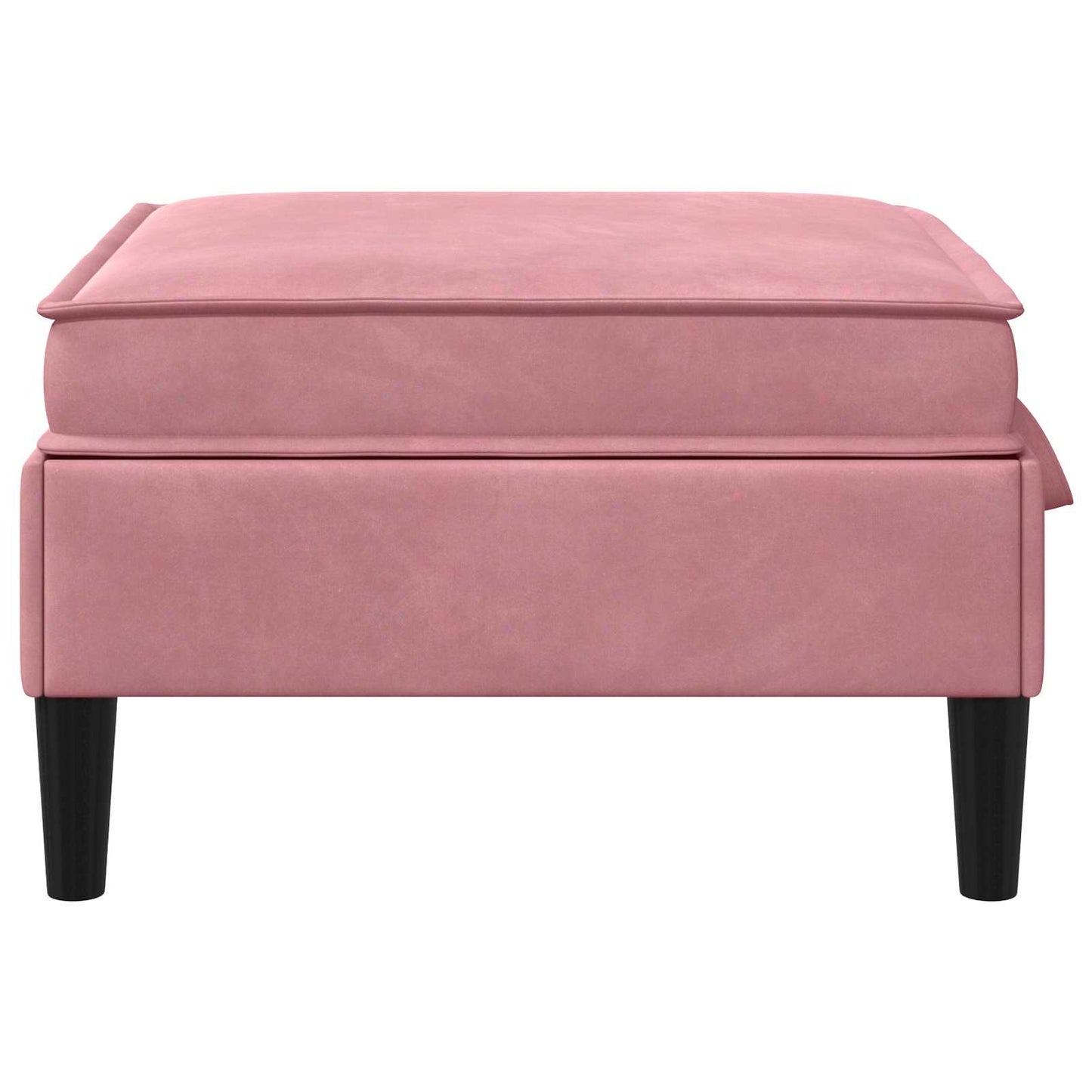 Pouf con Storage Rosa Velluto | homemem39