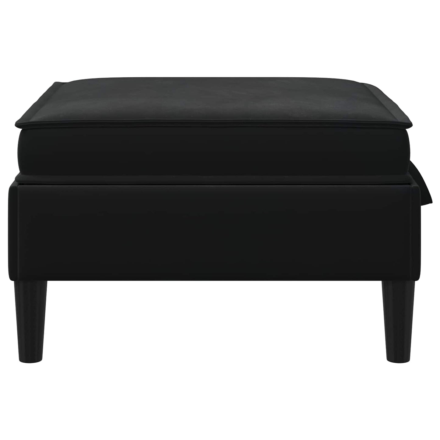 Pouf con Storage Nero Velluto | homemem39