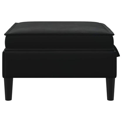 Pouf con Storage Nero Velluto | homemem39