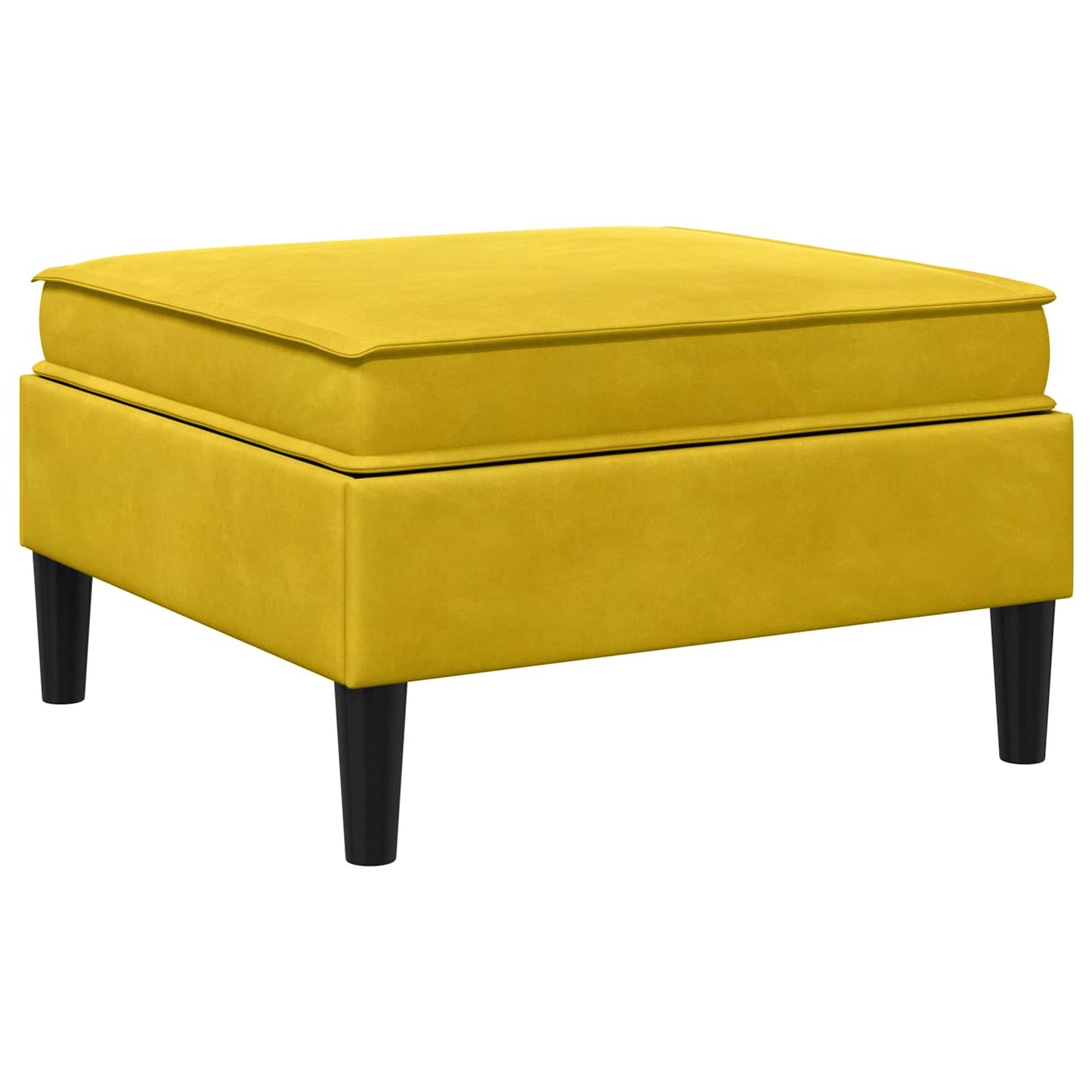 Pouf con Storage Giallo Velluto