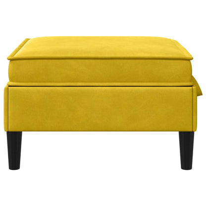 Pouf con Storage Giallo Velluto
