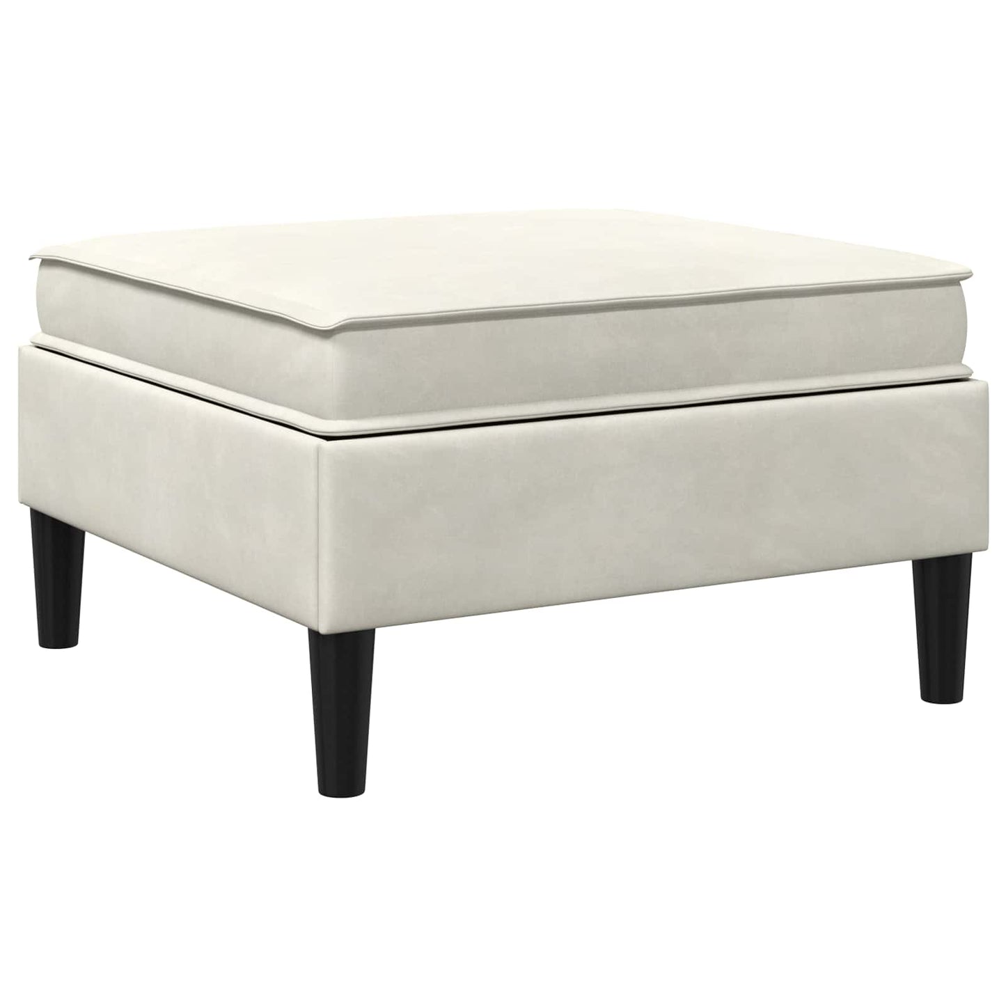 Pouf con Storage Crema Velluto | homemem39