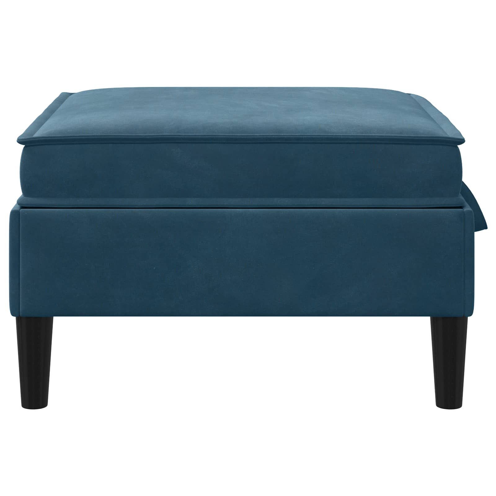 Pouf con Storage Blu Velluto | homemem39