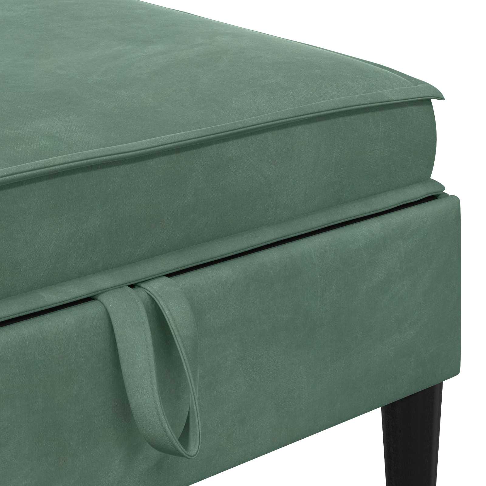Pouf con Storage Verde Mare Velluto | homemem39