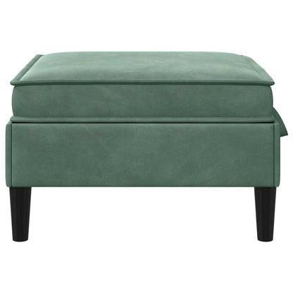 Pouf con Storage Verde Mare Velluto | homemem39