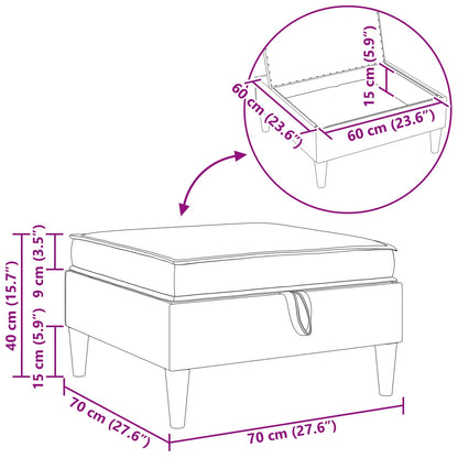 Pouf con Storage Verde Mare Velluto | homemem39