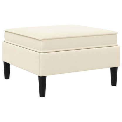 Pouf con Storage Crema Velluto | homemem39