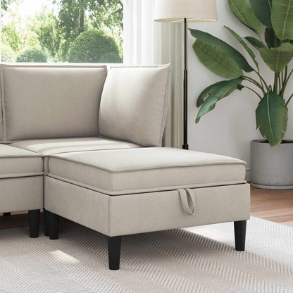 Pouf con Storage Avena Velluto