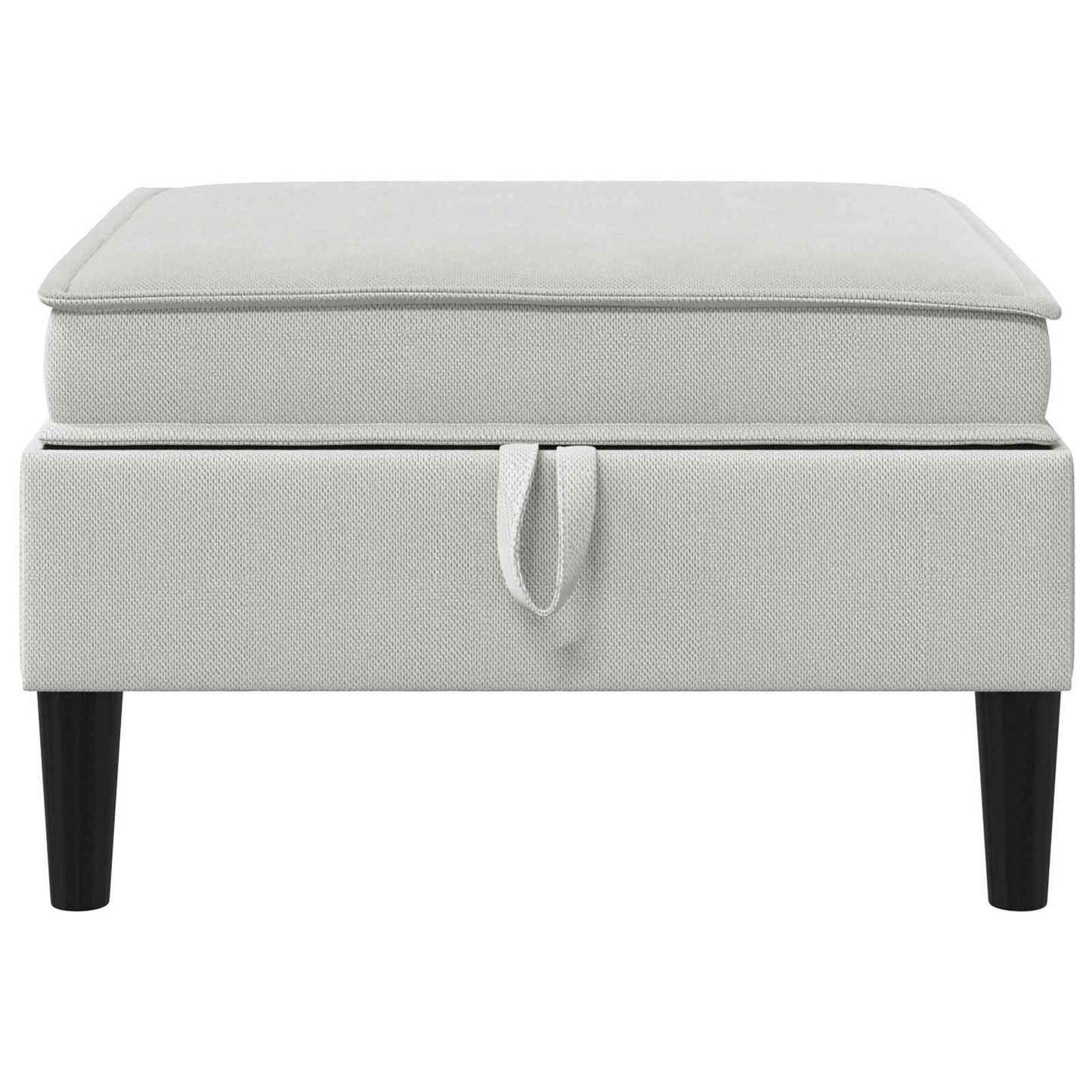 Pouf con Storage Grigio chiaro Velluto