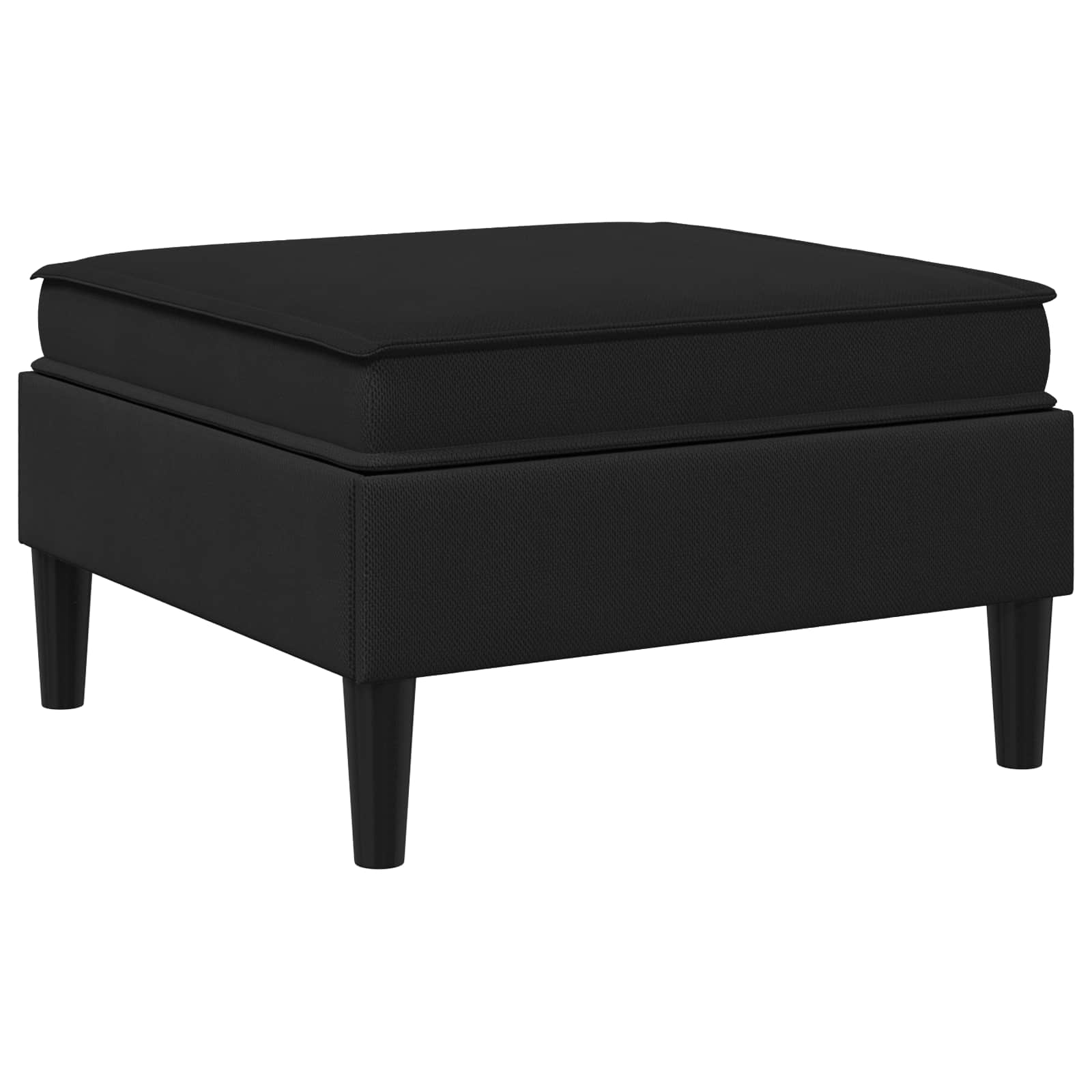 Pouf con Storage Nero Velluto | homemem39