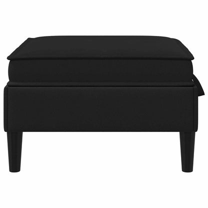 Pouf con Storage Nero Velluto | homemem39