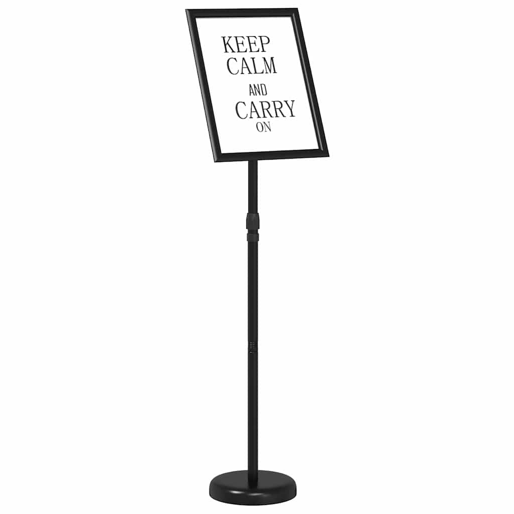 Espositori per Fiere Nero 25 x 25 x 125 cm Alluminio