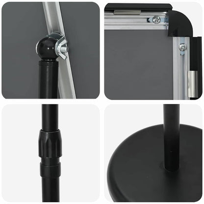 Espositori per Fiere Nero 25 x 25 x 125 cm Alluminio | homemem39