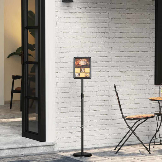 Espositori per Fiere Nero 25 x 25 x 125 cm Alluminio