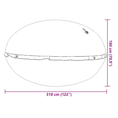Cuscino invernale per piscina Blu Ø 310 x 180 cm PVC | homemem39