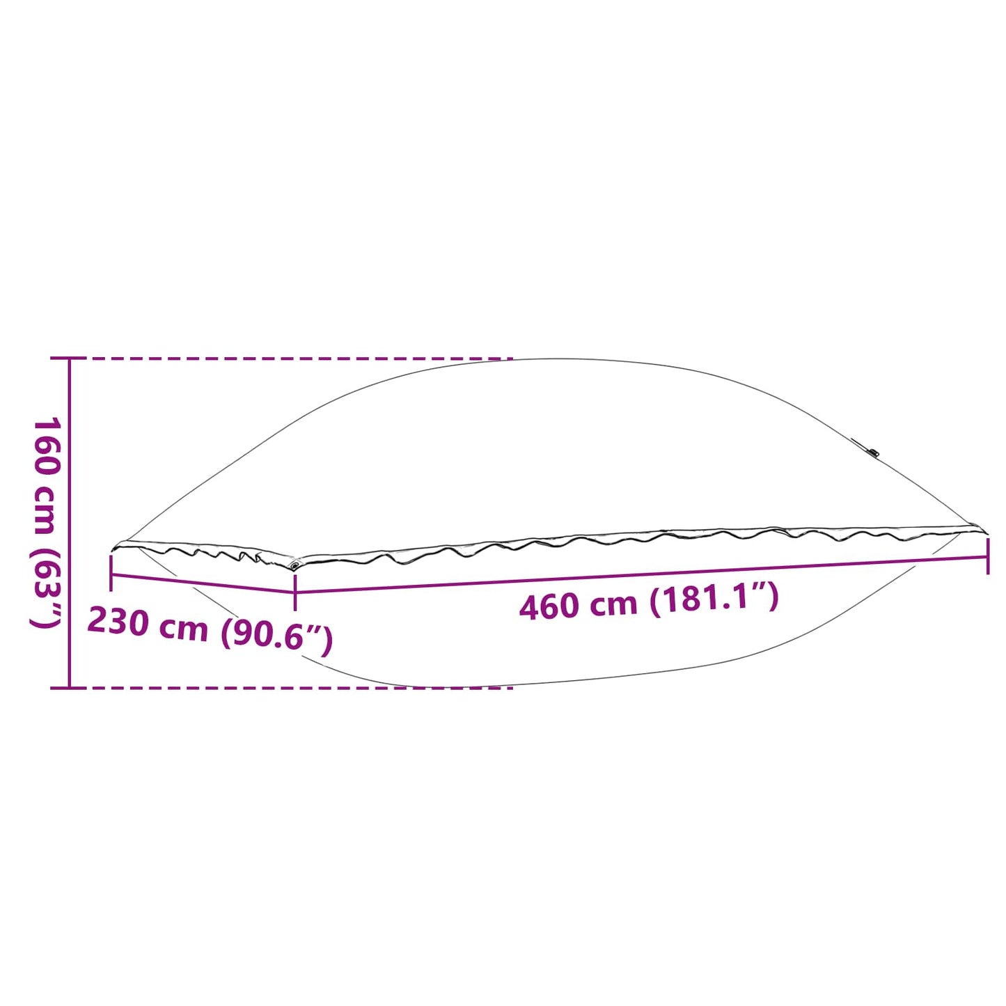Cuscino invernale per piscina Blu 460 x 230 x 160 cm PVC | homemem39
