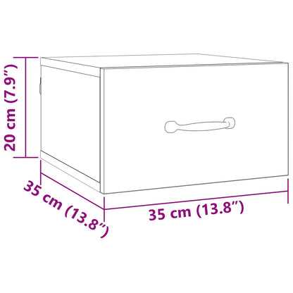 Armadio da Notte con cassetto Legno vecchio 35 x 35 x 20 cm | homemem39