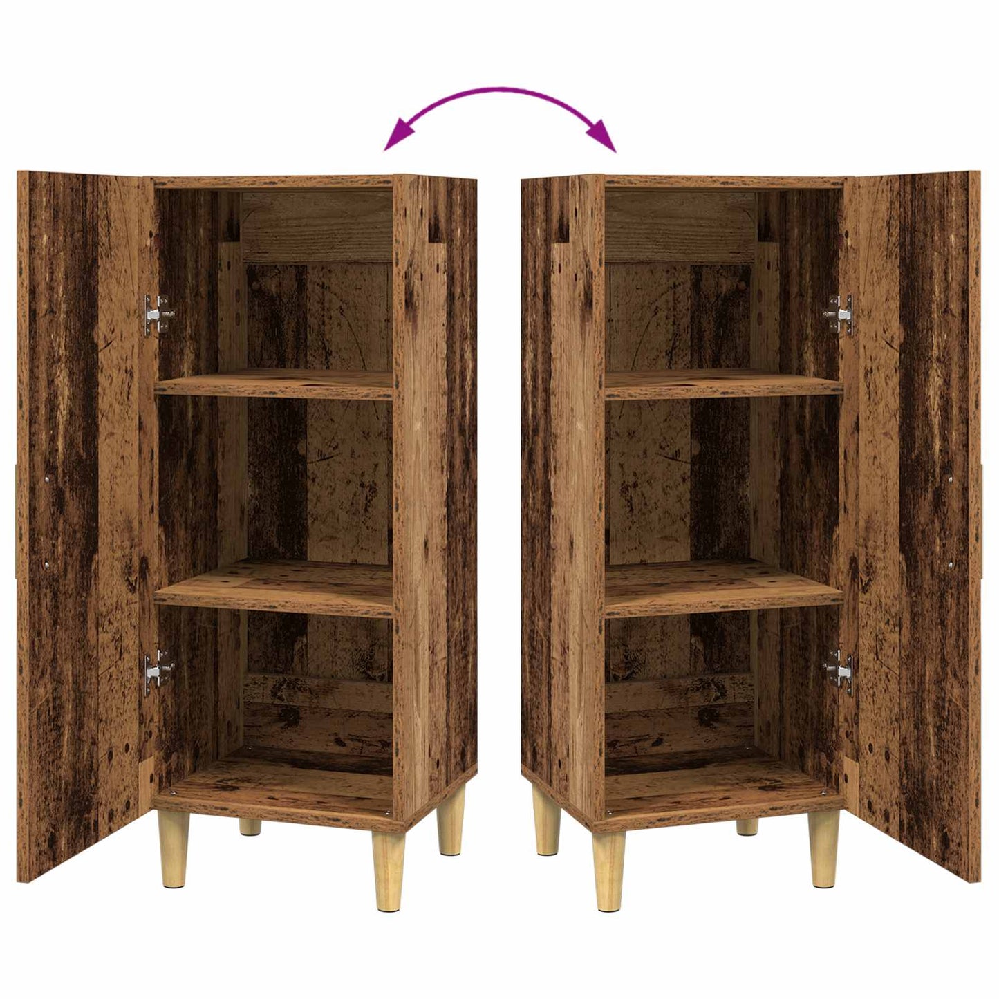 Credenza Legno vecchio 34,5 x 34 x 90 cm Legno multistrato | homemem39