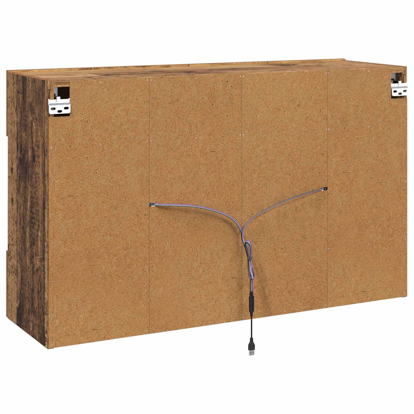 Mobile TV da parete con LED Legno vecchio 98,5 x 30 x 60,5 cm | homemem39