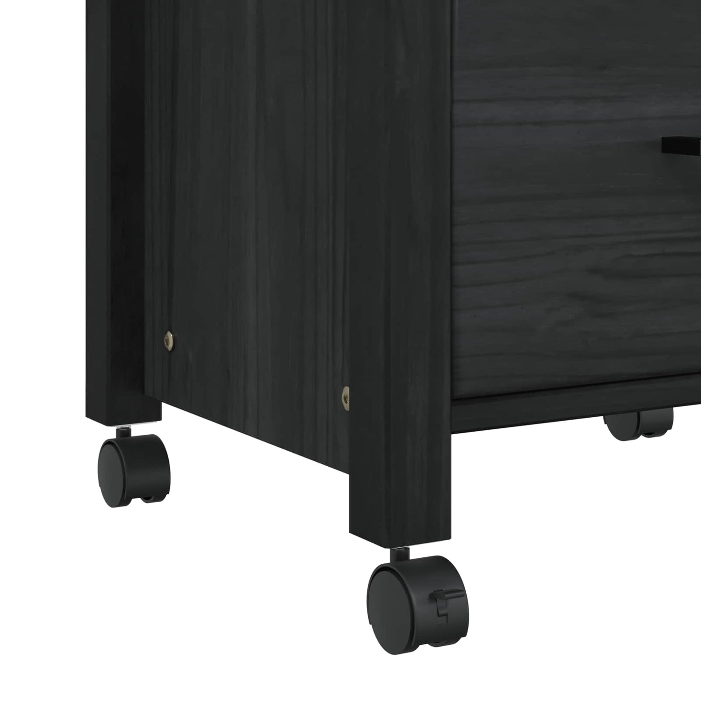 Carrello da Cucina Nero 88,5 x 40 x 48 cm