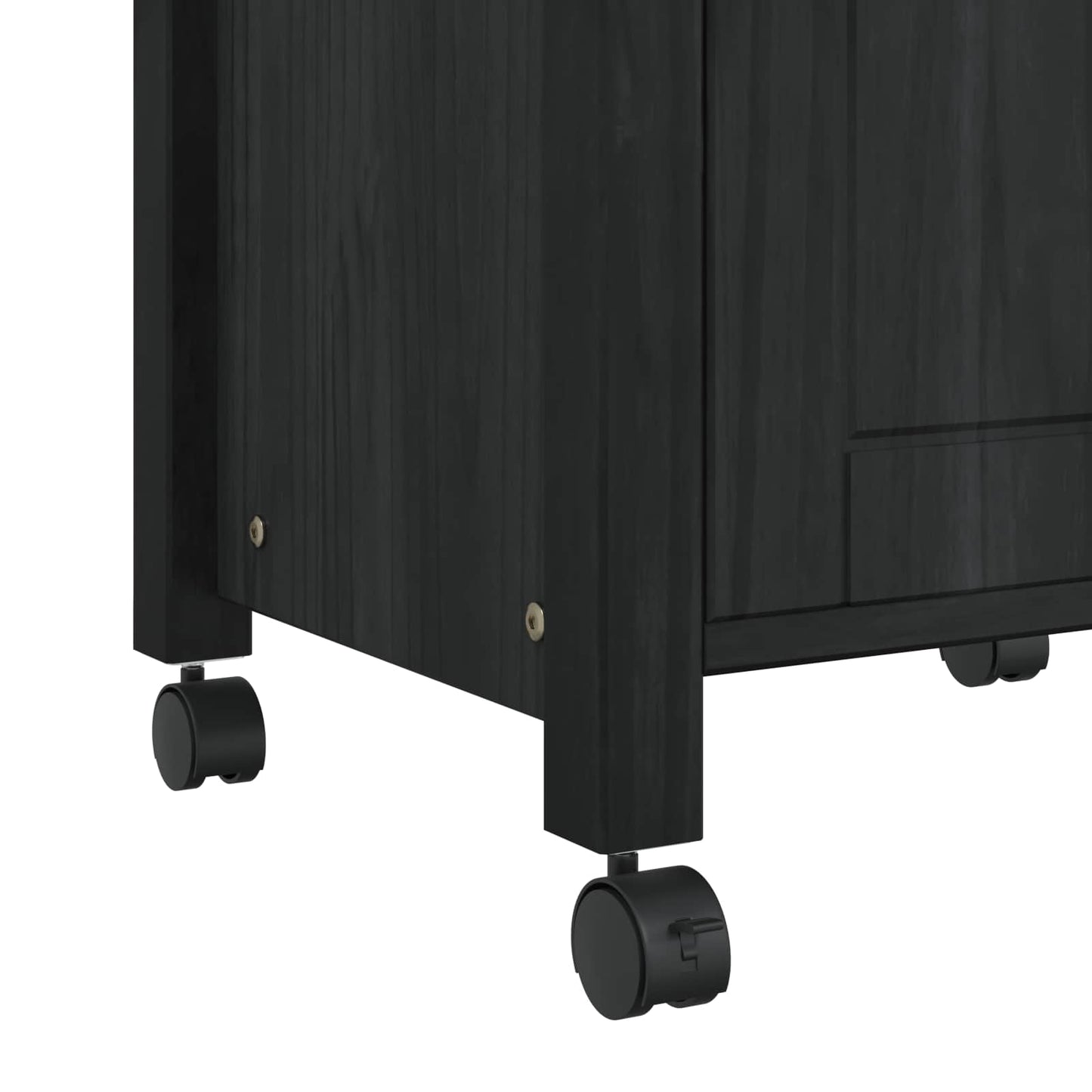 Carrello da Cucina Nero 88,5 x 40 x 48 cm