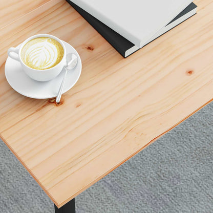 Tavolino da salotto Naturale 80 x 80 x 45 cm Pino massello