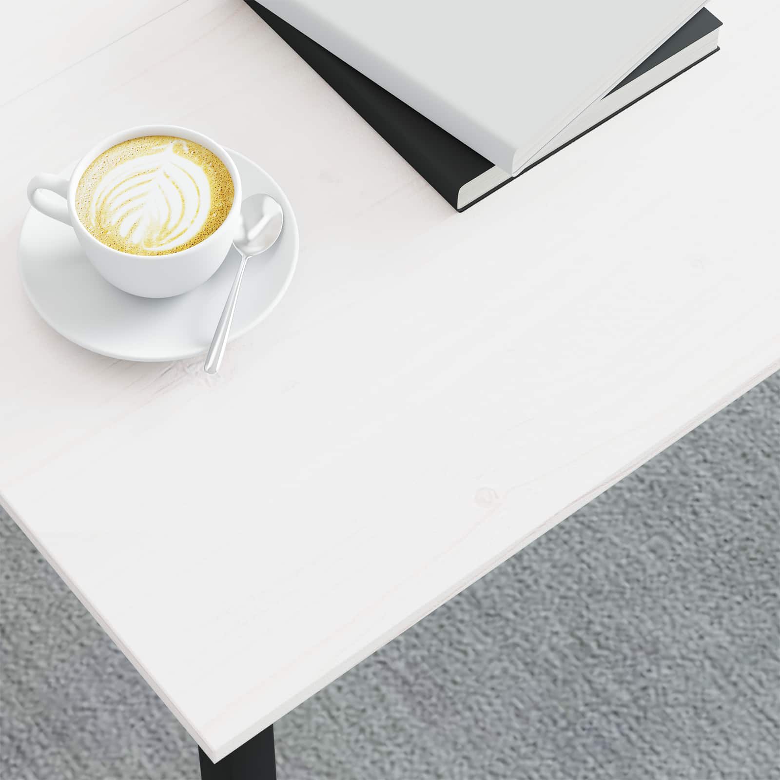 Tavolino da salotto Bianco 80 x 80 x 45 cm Pino massello | homemem39