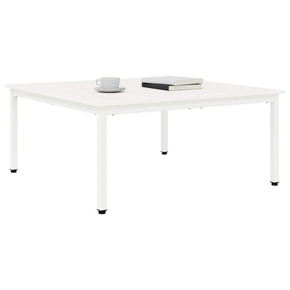 Tavolino da salotto Bianco 100 x 100 x 45 cm Pino massello