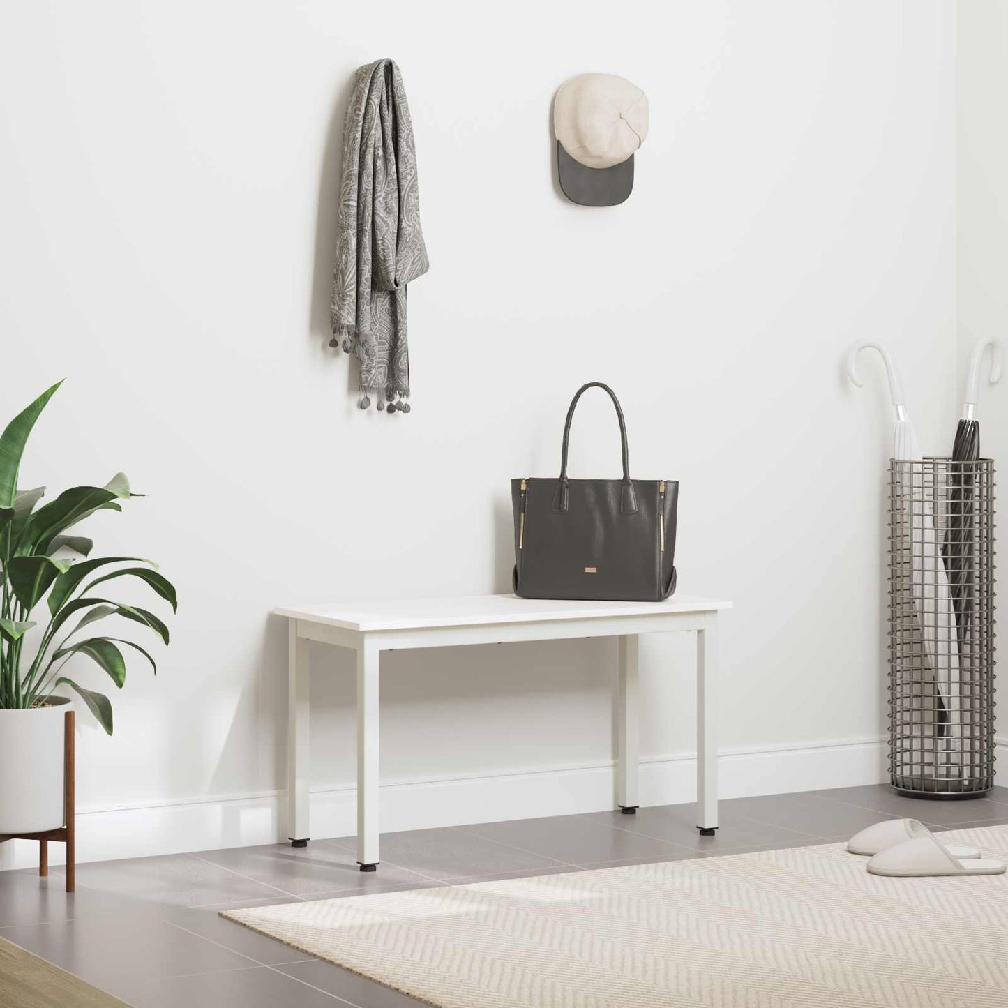 panchina Bianco 80 x 35 x 45 cm Pino massello