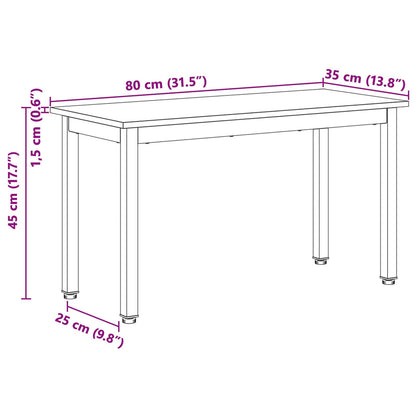 panchina Bianco 80 x 35 x 45 cm Pino massello