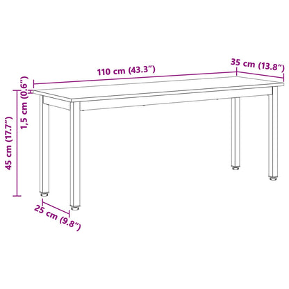 panchina Naturale 110 x 35 x 45 cm Pino massello