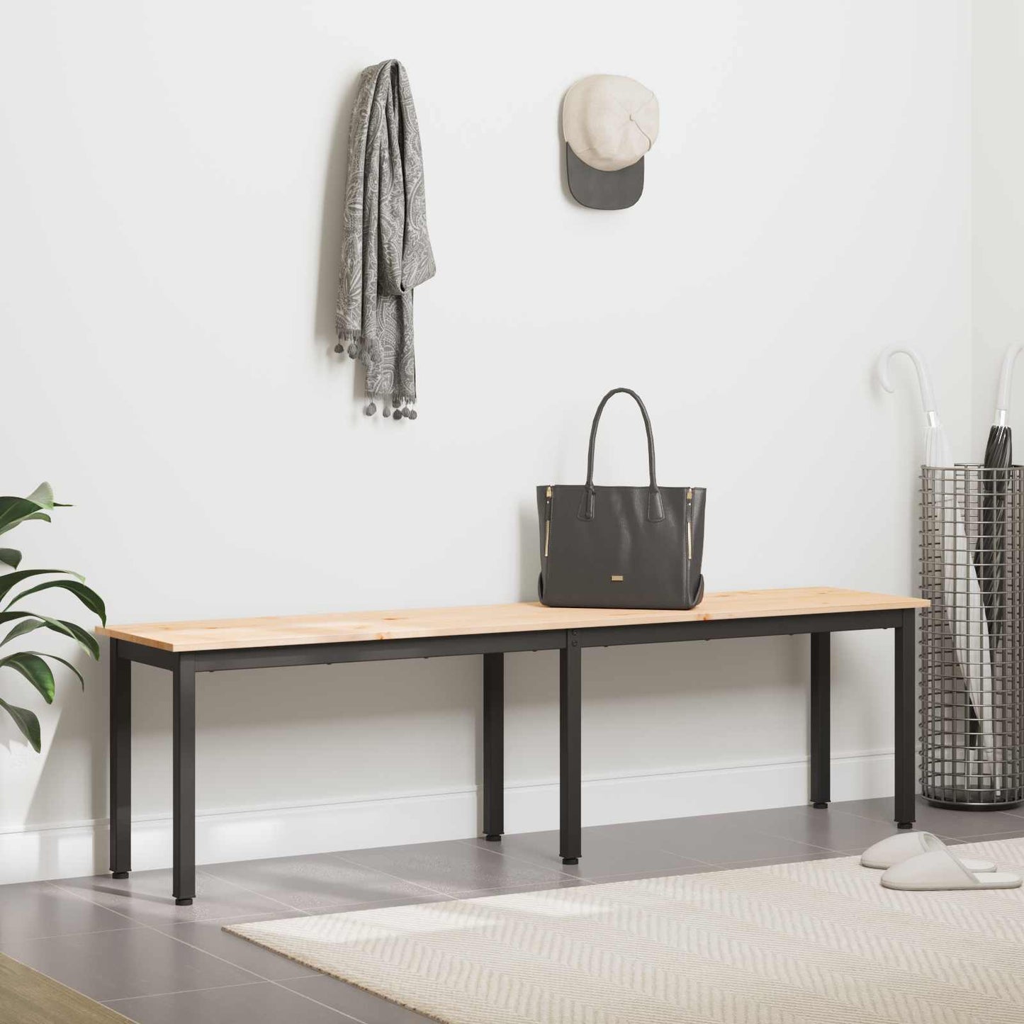 panchina Naturale 160 x 35 x 45 cm Pino massello