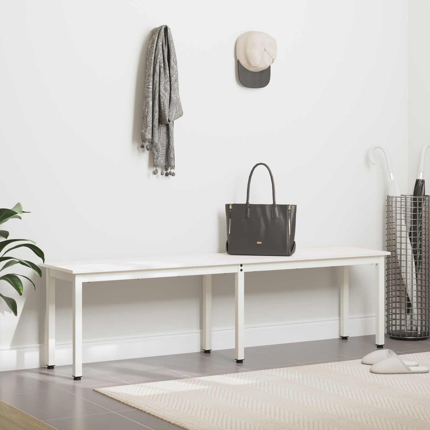 panchina Bianco 160 x 35 x 45 cm Pino massello