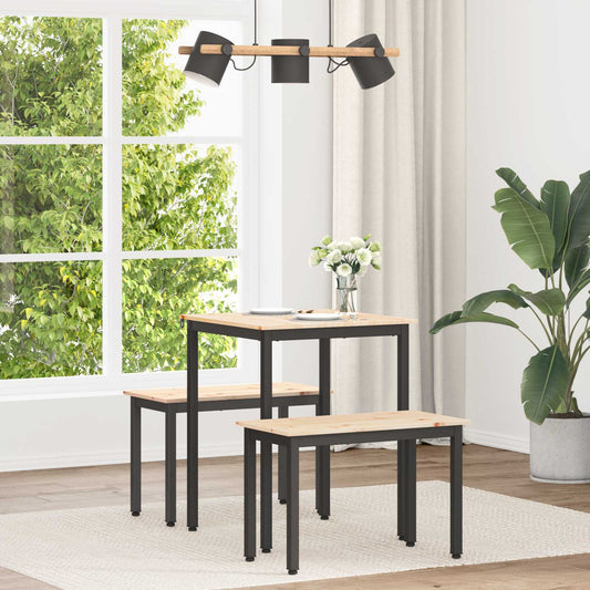 Tavolo da pranzo Naturale 60 x 60 x 75 cm Pino massello