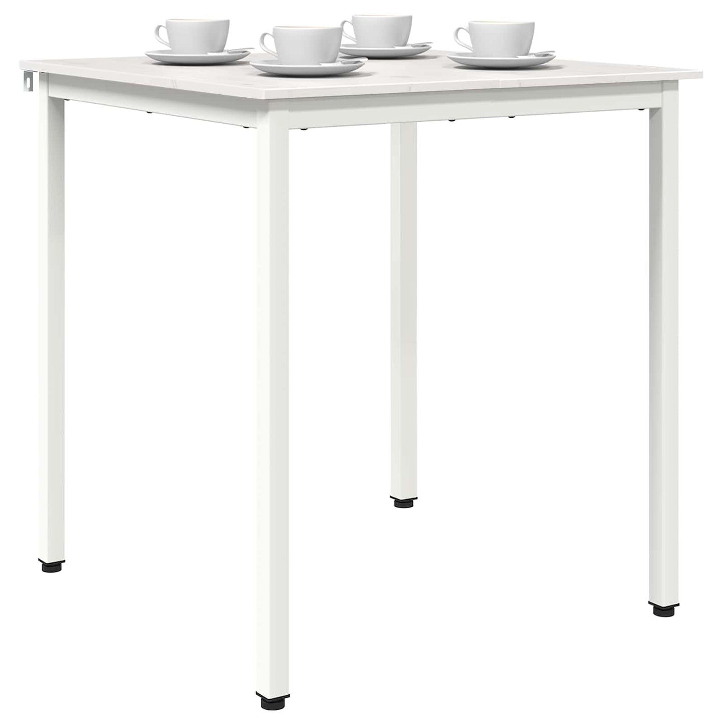 Tavolo da pranzo Bianco 60 x 60 x 75 cm Pino massello