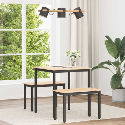 Tavolo da pranzo Naturale 70 x 70 x 75 cm Pino massello