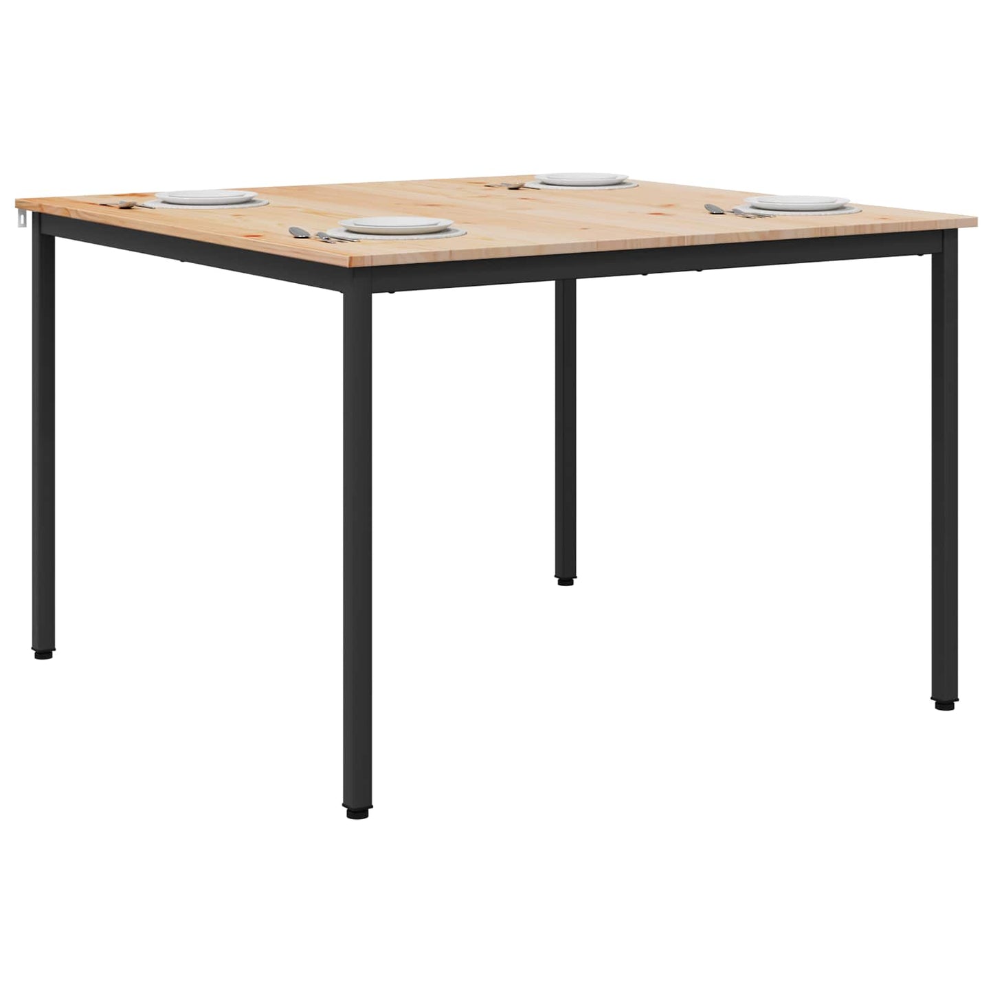 Tavolo da pranzo Naturale 110 x 110 x 75 cm Pino massello