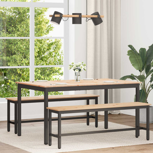 Tavolo da pranzo Naturale 150 x 90 x 75 cm Pino massello