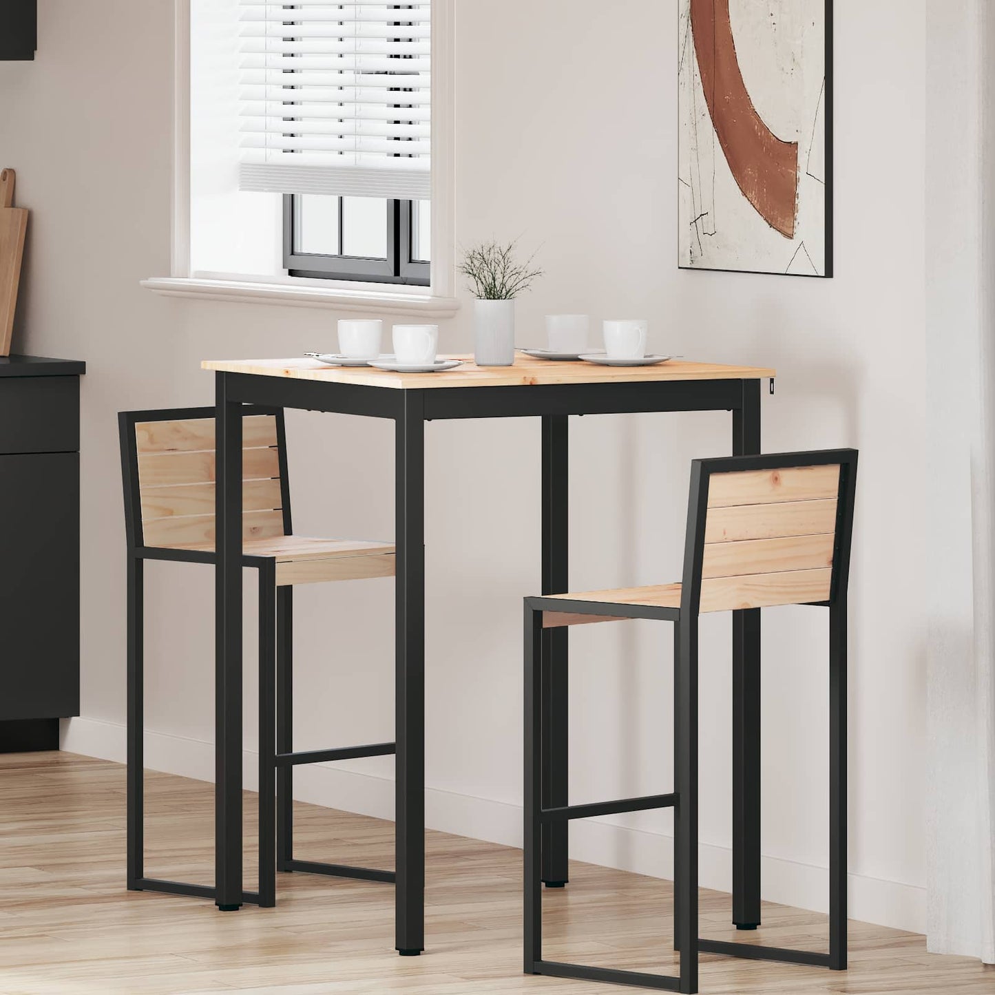 Tavolo da bar Naturale 110 x 55 x 105 cm Pino massello