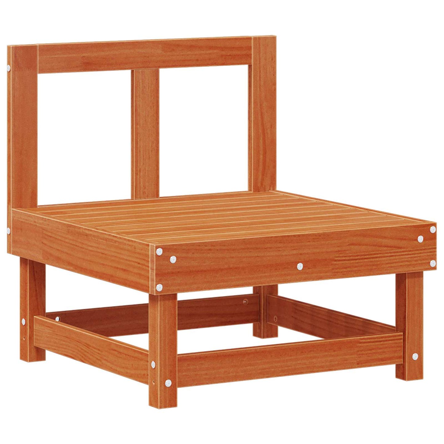 Divano Medio da Giardino Legno di pino massiccio Marrone Cera | homemem39